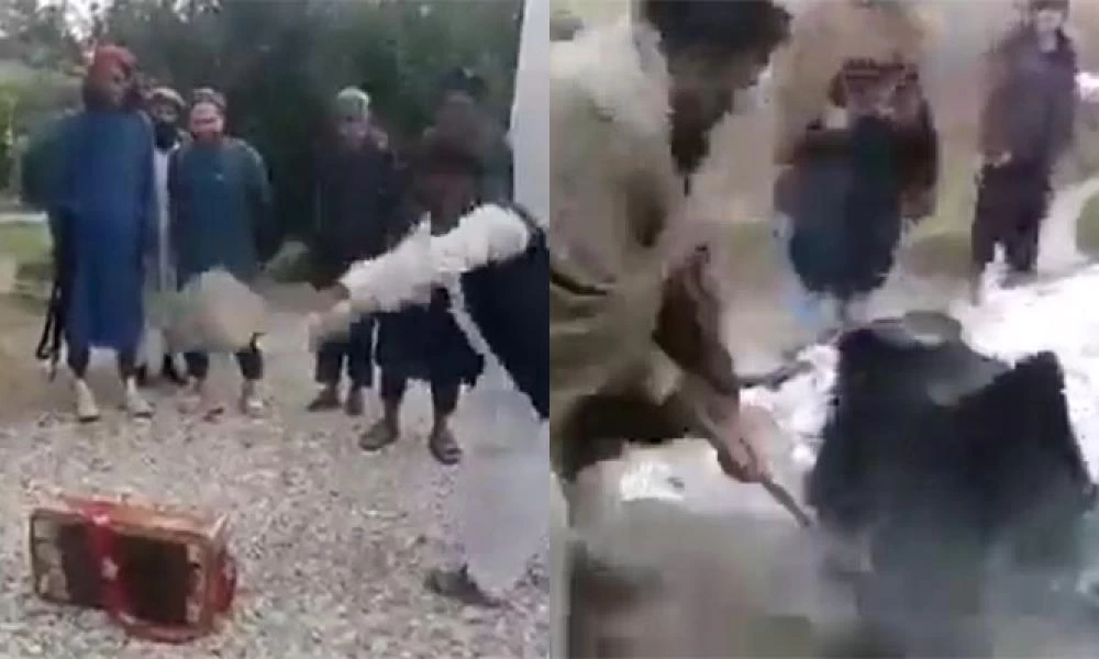 Απαγορεύεται η μουσική....και δεν είναι για τον κορονοϊό! Οι Ταλιμπάν καίνε μουσικά όργανα (Βίντεο)